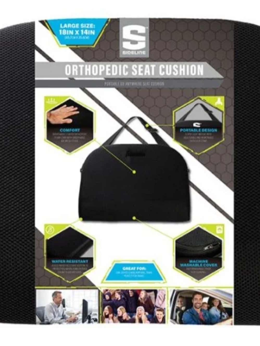 Sideline Large Foam Seat Cushion with Shoulder Strap by Franklin Sports